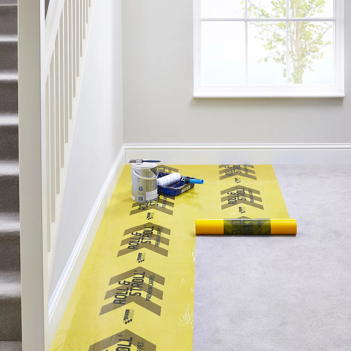 Everbuild Roll and Stroll Floor Protection Film Yellow 20Mtr x 600mm ROLL20