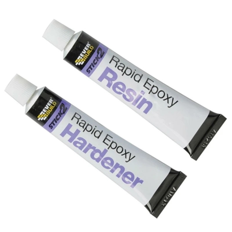 Everbuild Stick 2 Rapid Epoxy Tube Adhesive White 12ml Pack of 2 S2RAPEXTUBE