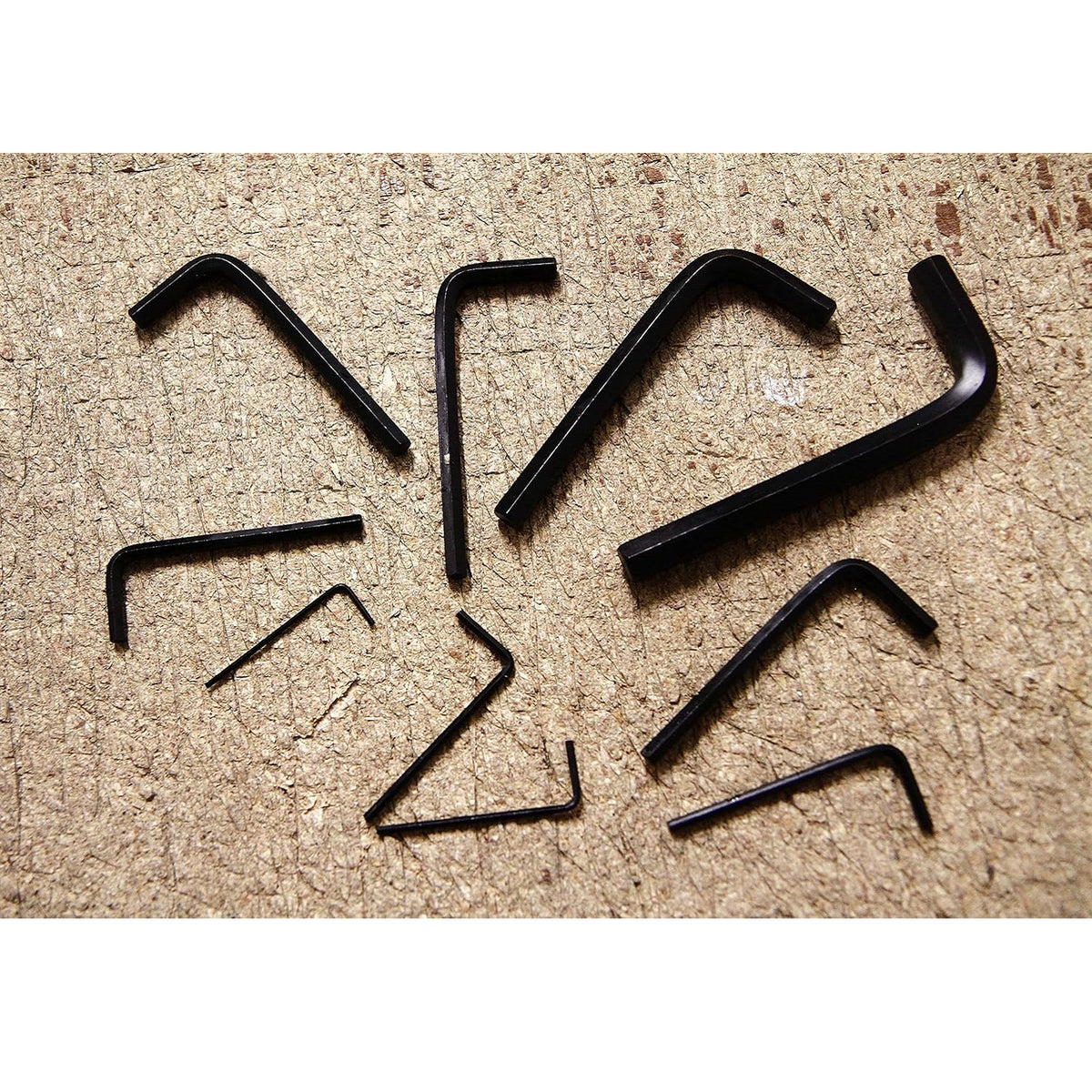 Rolson Metric Hex Key Set Black Assorted Size Pack of 10 40352 | Manufactured from Carbon Steel | Complete with Storage Rack