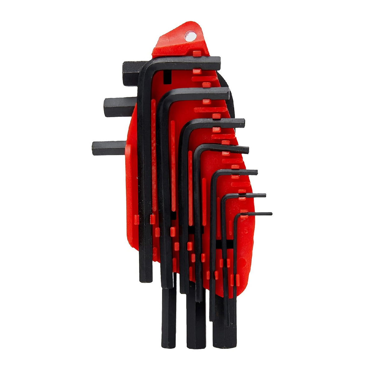 Rolson Metric Hex Key Set Black Assorted Size Pack of 10 40352 | Manufactured from Carbon Steel | Complete with Storage Rack