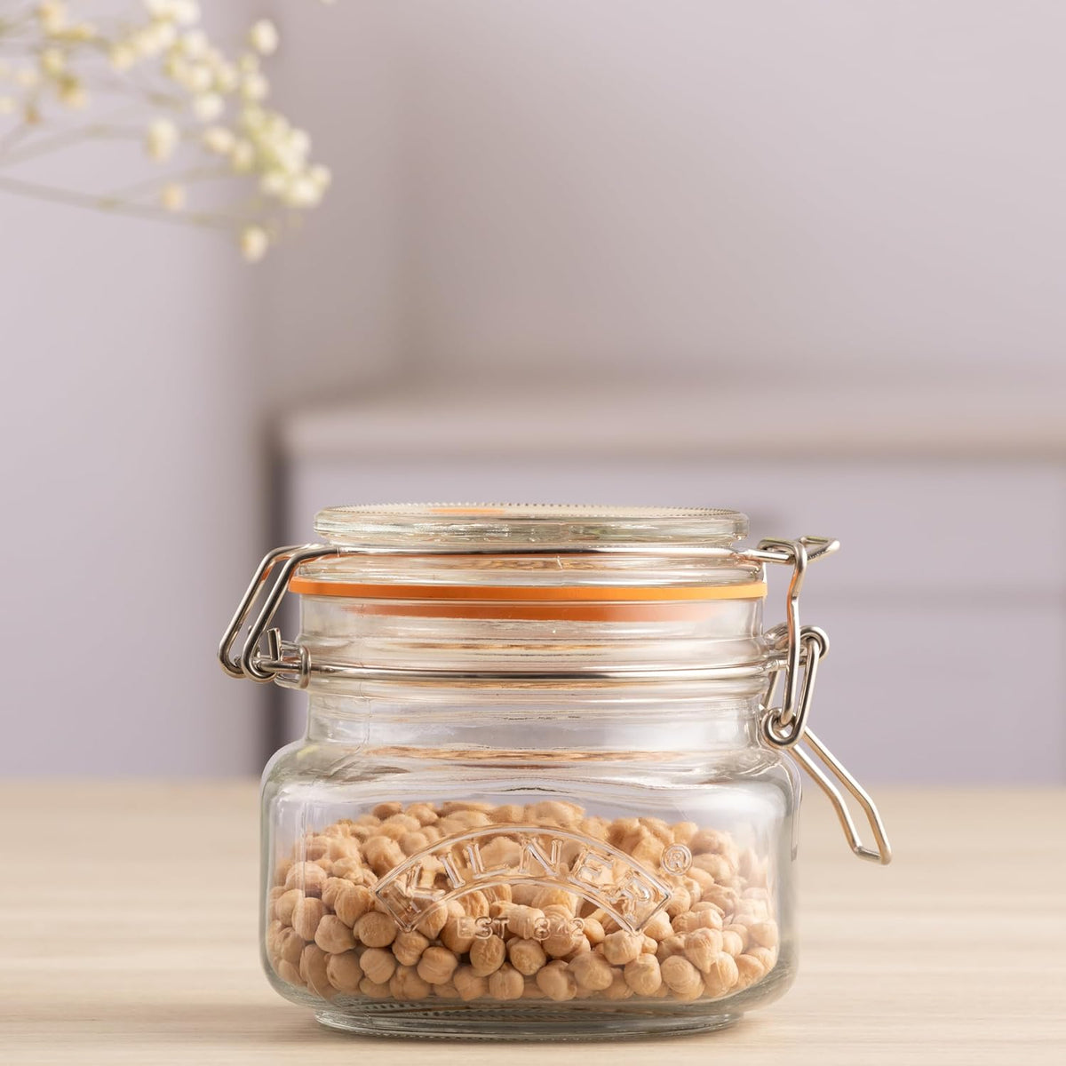 Kilner Square Clip top Jar Glass 0.5Ltr â€Ž0025.510
