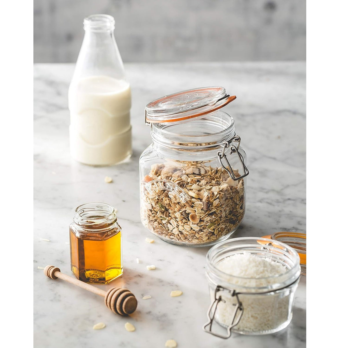 Kilner Square Clip top Jar Glass 0.5Ltr â€Ž0025.510