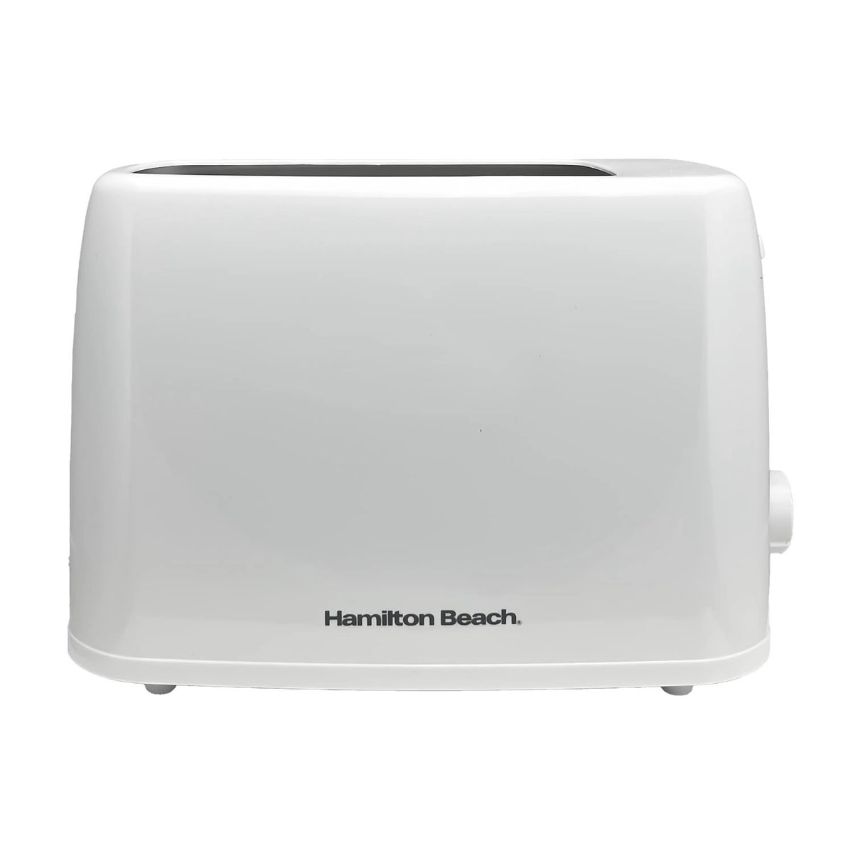 Hamilton Beach Essential 2 Slice Plastic Toaster White HB1116W | Extra Wide Slots | Perfect Toast | Removable Crumb Tray for Easy Cleaning