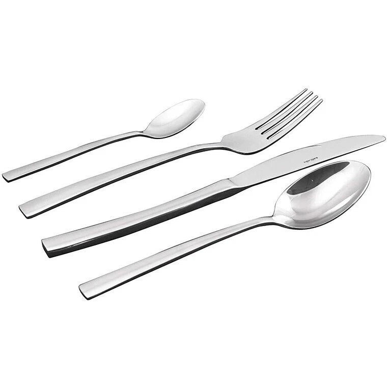 Sabichi Stainless Steel Mayfair Cutlery Set Chrome 24-Piece 103093 | 6 Forks | 6 Knives | 6 Spoons | 6 Teaspoons