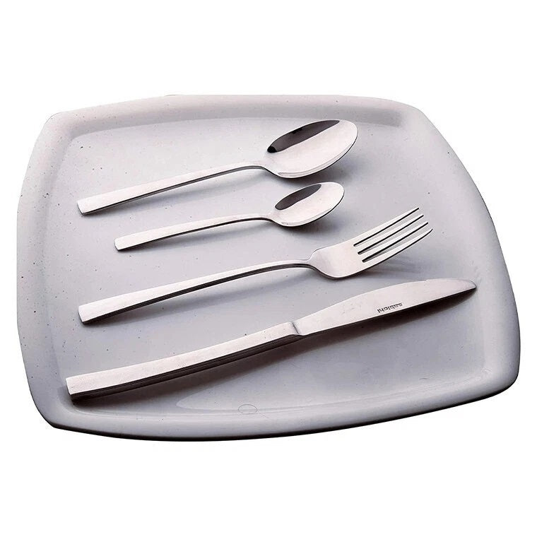 Sabichi Stainless Steel Mayfair Cutlery Set Chrome 24-Piece 103093 | 6 Forks | 6 Knives | 6 Spoons | 6 Teaspoons