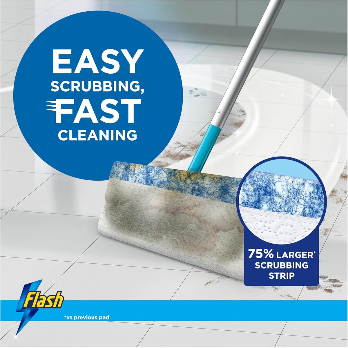 Flash Citrus Fresh Speed Mop Starter Kit Blue C010090 | Easy Scrub Fast Clean