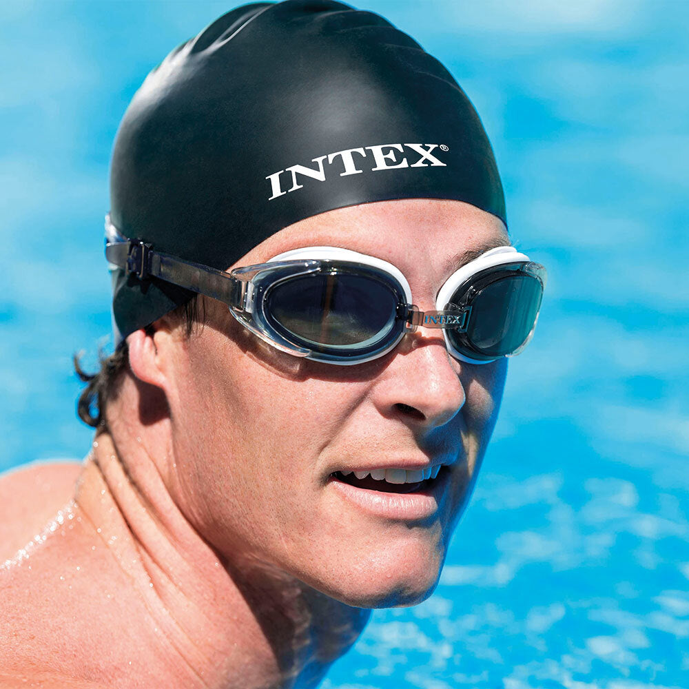 Intex Aquaflow Silicone Swim Cap Assorted Colours Pack of 1 TY2886 | Gives a Natural Fit and Will not Stick to Hair | One Size fits All | Suitable for 8 years Plus