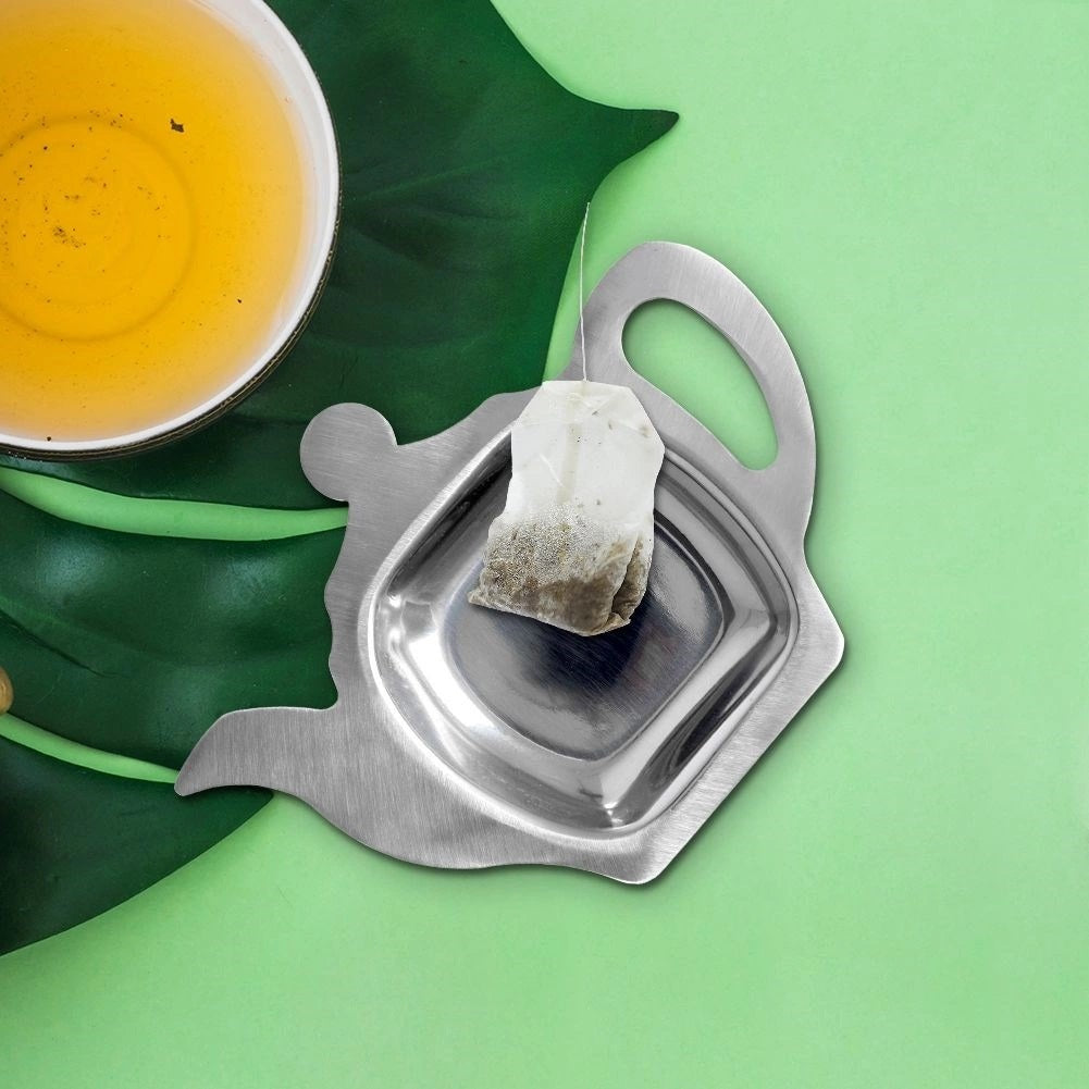 Time for Tea Stainless Steel Tea Bag Holder Silver 130mm x 95mm A12403360