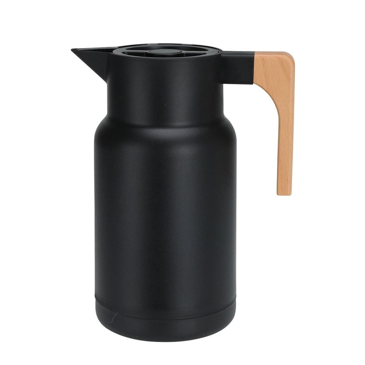 Excellent Houseware Vacuum Jug with Wooden Handle Assorted Colours 1Ltr Pack of 1 YN1700440 | For Hot and Cold Drinks