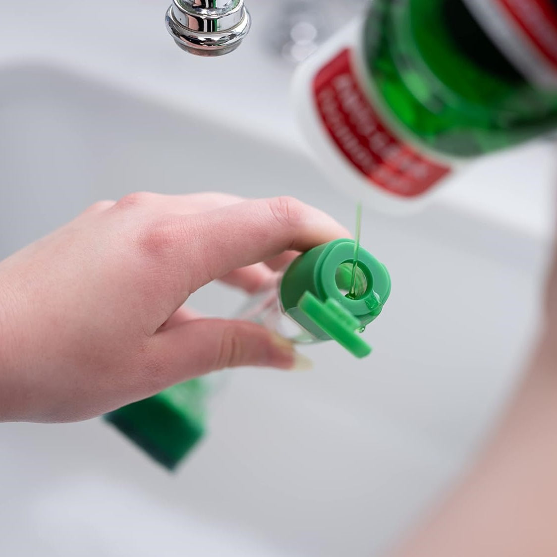 Addis Fairy Max Power Soap Dispensing Dish Brush Set Green 519861 | With 6 Refills | Non-Scratch Scrubber Pads | 2X Longer Lasting