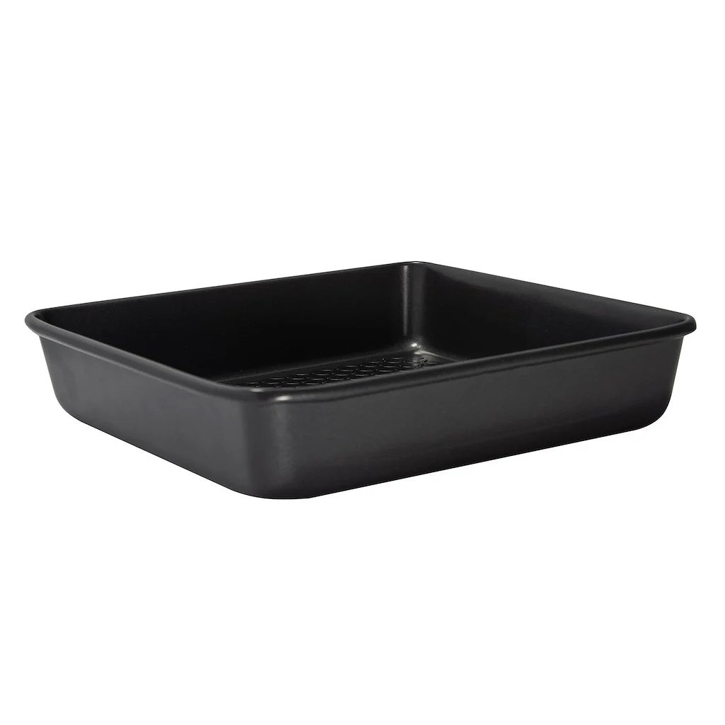 Hairy Bikers Square Cake Tin Black 0.8mm BKW1839 | Oven Safe | Dishwasher Safe | Freezer Safe | Non Stick