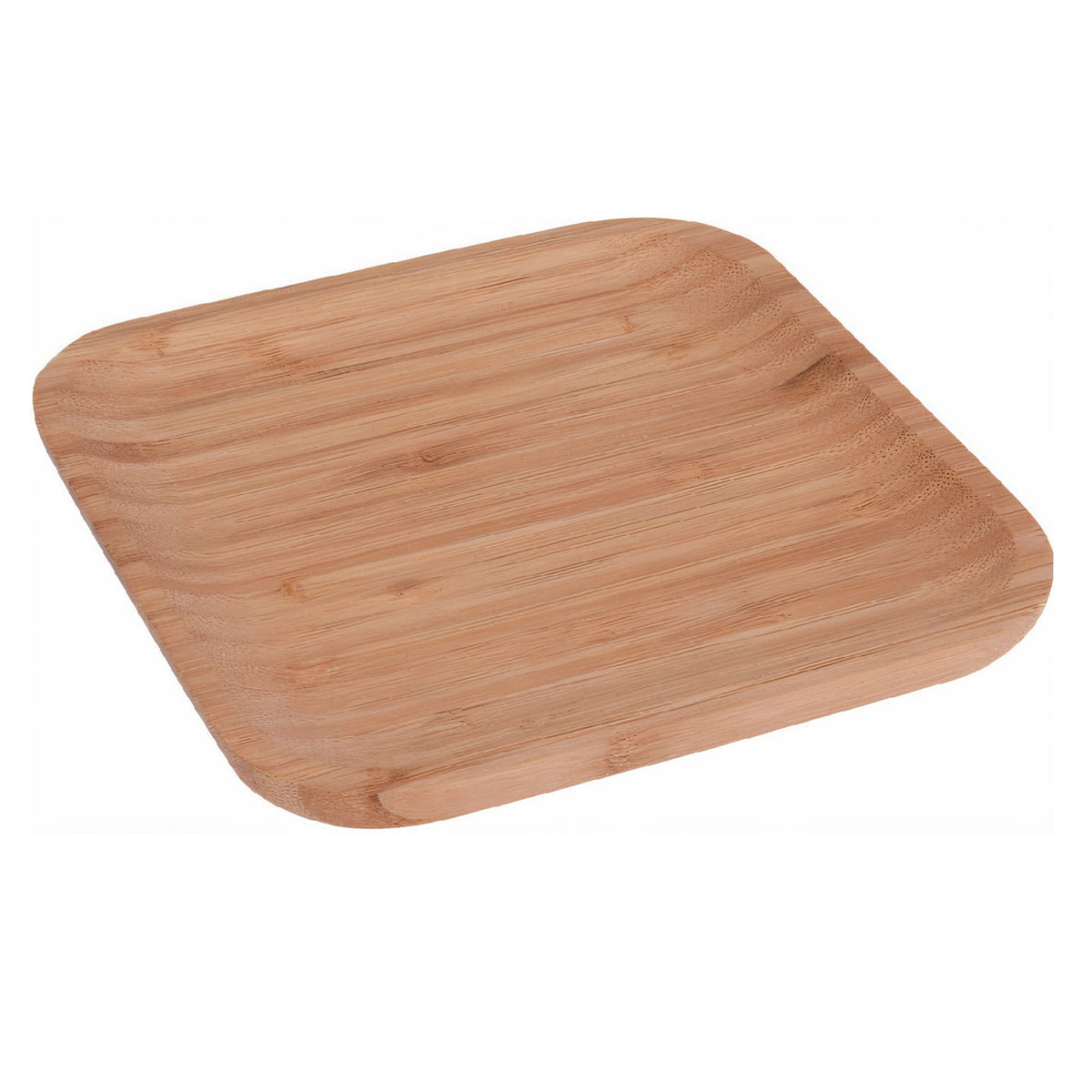 Excellent Houseware Square Bamboo Serving Platter Brown 17cm x 17cm x 1.5cm 101003760