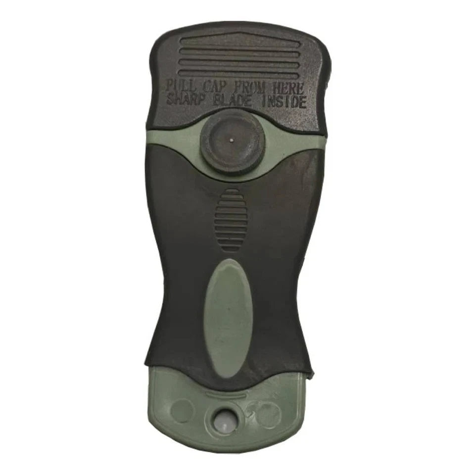 Excellent Houseware Glass Scraper Green and Black Pack of 5 CY5657240 | With 4 Blades | Ergonomic Handle | For Tough Residue Removal