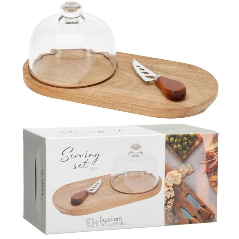 Excellent Houseware Acacia Serving Set 3-Piece 278001200