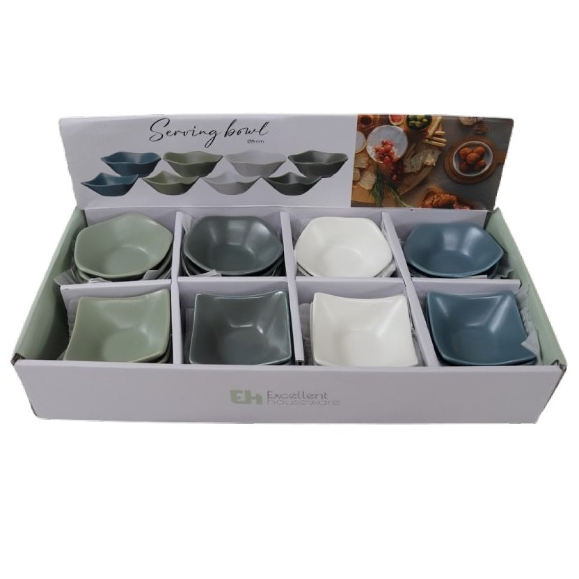 Excellent Houseware Porcelain Serving Bowls Assorted Colours 8cm 795880710