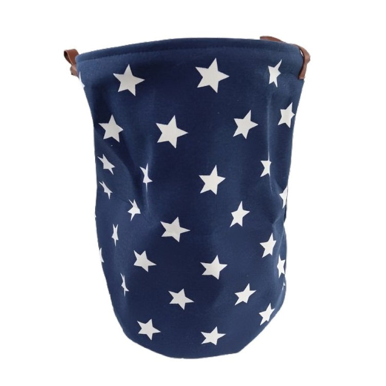 Inglenook Starred Laundry Basket Navy WILLOW19
