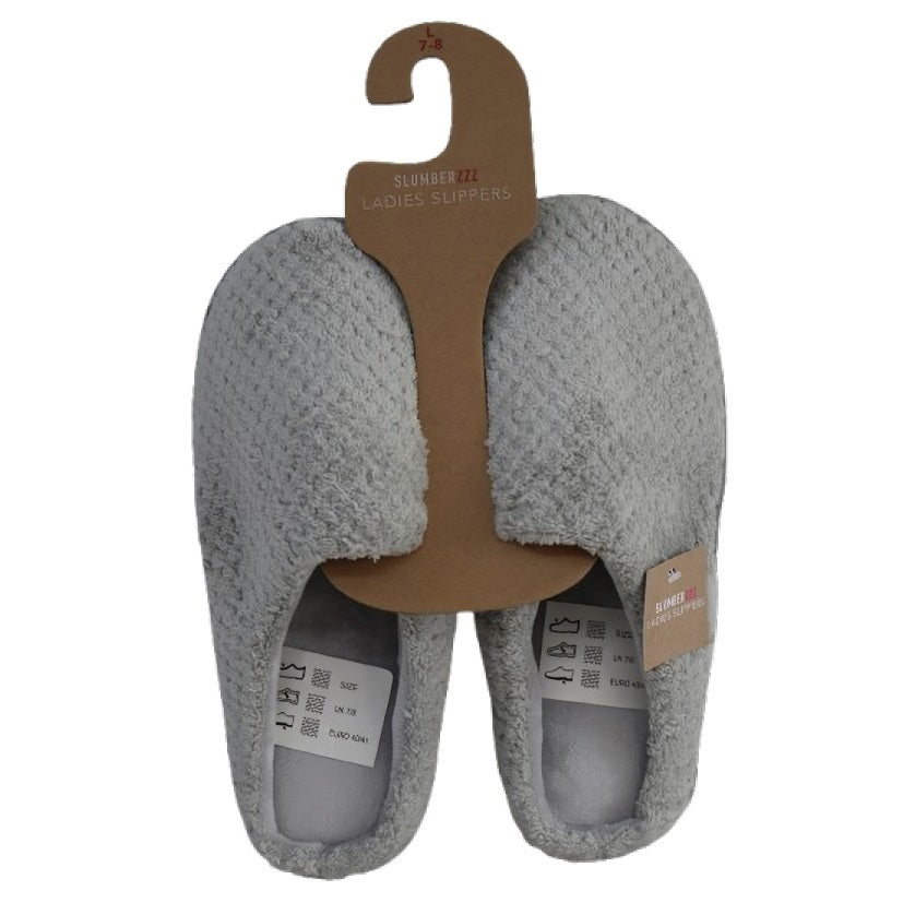 Slumberzzz Ladies Waffle Mule with Injection Sole Grey FT2380