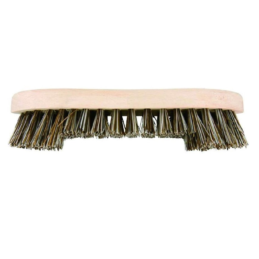 Elliott Woodend Hand Scrubbing Brush with Stiff Bristles Natural L6cm x W4.8cm x H21.1cm EL677BCF | Heavy Duty | Ideal for Outdoor Use - Workshops - Warehouses and Gardening | FSC Certified