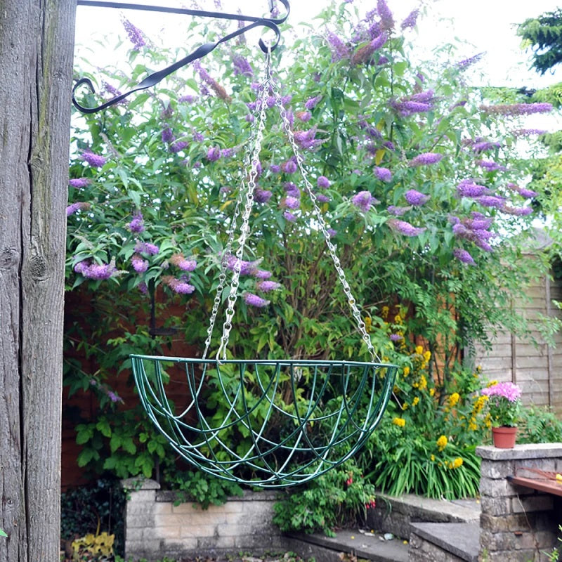 Kingfisher Garden Hanging Basket Green 14-Inch HB14G