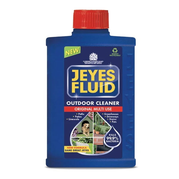 Jeyes Fluid Outdoor Cleaner Blue 1Ltr 2310832 | Original Multi-Use Formula | Kills Bacteria | Eliminates Bad Odours | For Paths-Patios-Driveways-Drains and Greenhouses