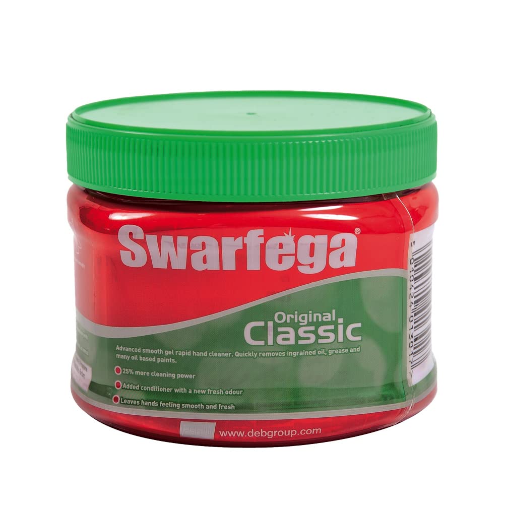 Swarfega Original Classic Rapid Hand Cleaner Green and Red 275ml SWA157A | Heavy Duty Gel Removes Oil-Grease and Paint | Smooth Conditioning Formula | Leaves Hands Feeling Smooth and Fresh