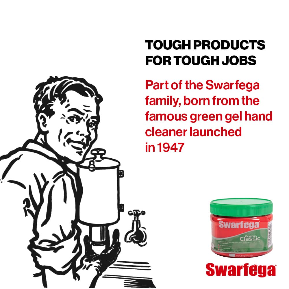 Swarfega Original Classic Rapid Hand Cleaner Green and Red 275ml SWA157A | Heavy Duty Gel Removes Oil-Grease and Paint | Smooth Conditioning Formula | Leaves Hands Feeling Smooth and Fresh
