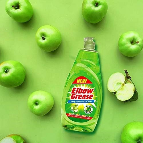 151 Elbow Grease Washing Up Liquid Power Degreaser Green 600ml EG12 | Fresh Apple Scent | Powerful Grease Removal | Tough on Dirt | Gentle on Hands