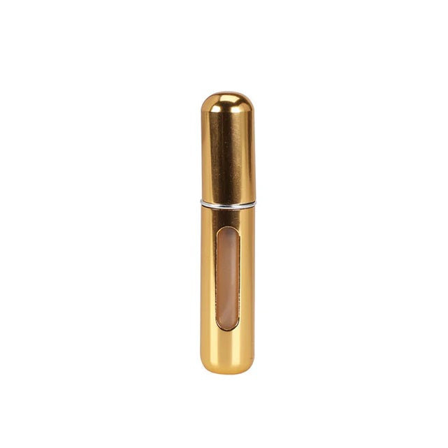 Eleganza Refillable Perfume Atomizer Golden 5ml 529003730 | Compact Travel Spray Bottle | Leakproof | For Handbags and Travel Use