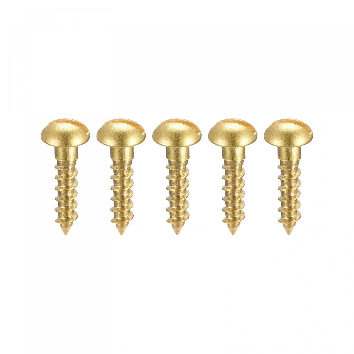 Round Head Slotted Woodscrew Brass 3mm x 12mm Pack of 25 30291