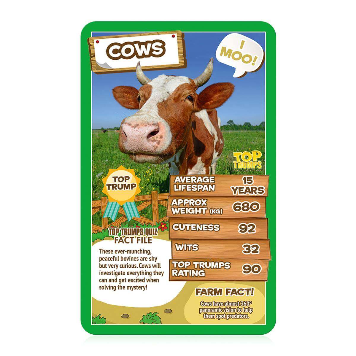 Top Trumps Farm Animals 2021 Card Game  85mm x 140mm x 20mm Assorted WM01581-EN1-6