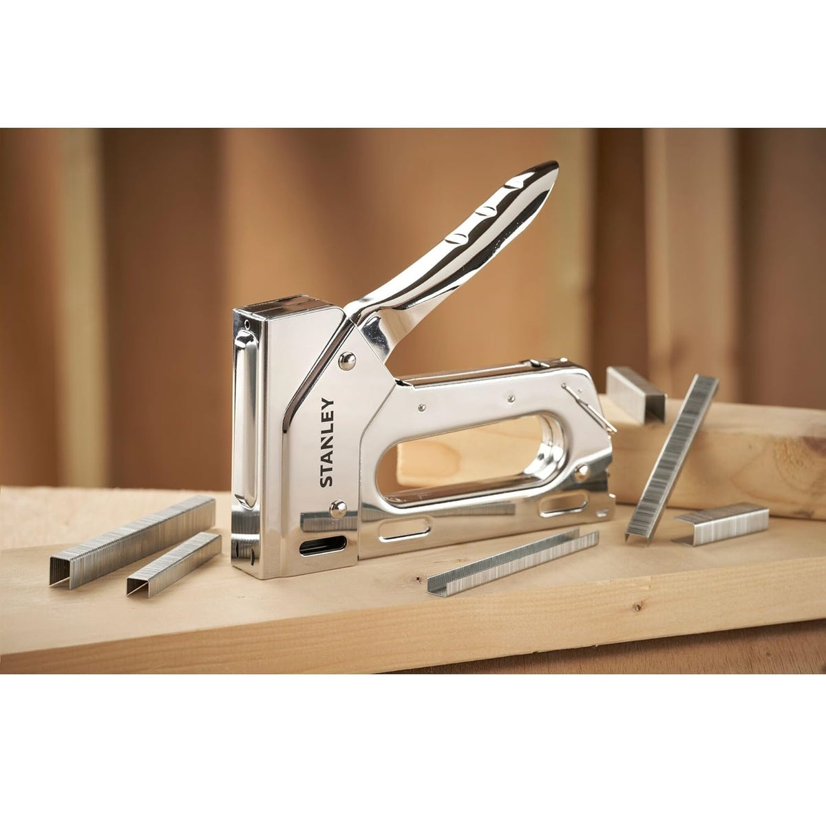 Stanley Heavy-Duty Staple Gun Silver 6-TR110 | Suitable for Type G Staples- 6mm, 8mm, 10mm, 12mm and 14 mm
