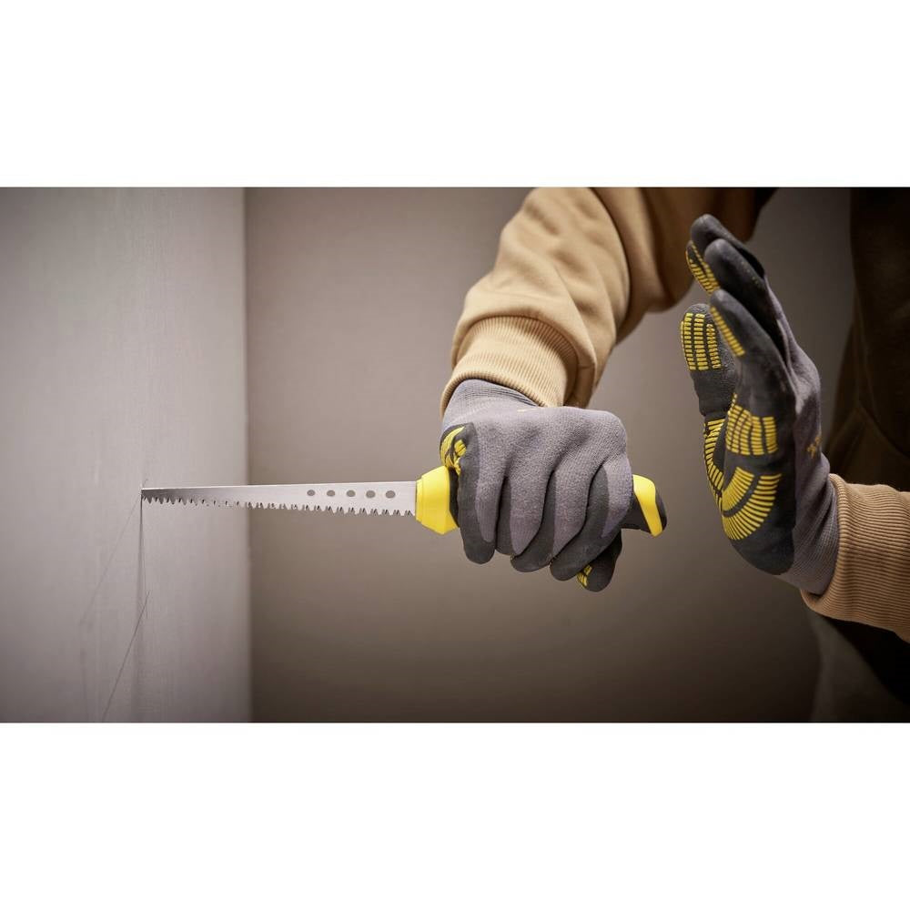 Stanley FatMax Jab Saw Black and Yellow 150mm STA020556 | 50 Percent Faster Cutting | Triple Ground Teeth