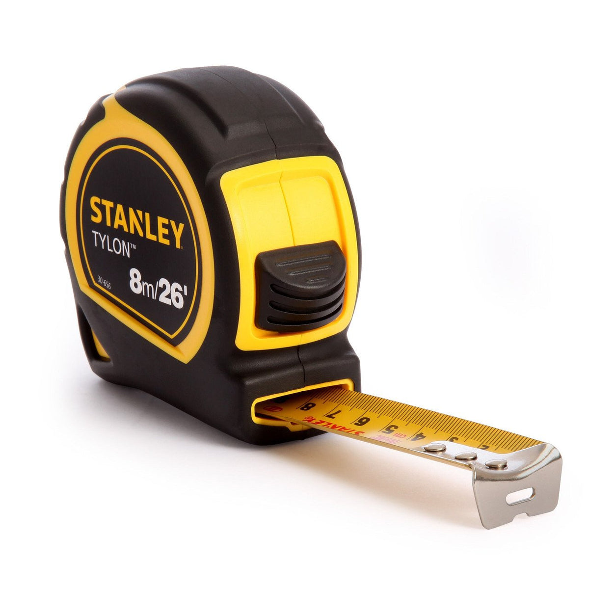 Stanley Tylon Tape Measure Black and Yellow 8Mtr-26Ft 1-30-656