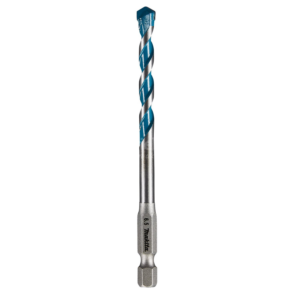 Makita Multi-Purpose TCT Drill Bit 6.5mm x 100mm Silver and Blue E-15001 | Compatible with Impact Drivers and Drills | For Metal-Wood-Brick-Tile-PVC and Aluminium