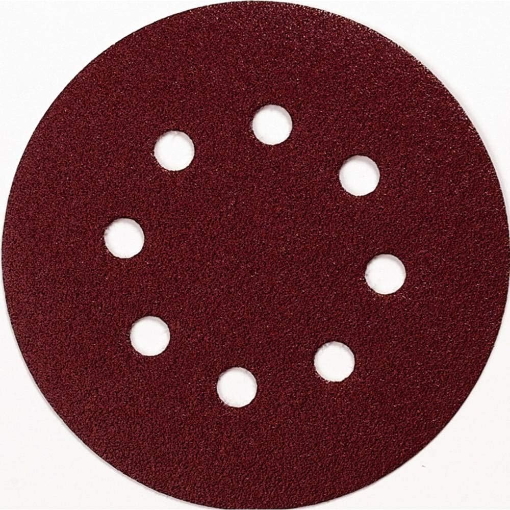 Makita Hook and Loop Abrasice Sanding 120 Grit Disc Brown 125mm Pack of 10 P-43577 | Compatible with Makita-Bosch-DeWalt-Festool-Milwaukee-Metabo and AEG | Ideal for Wood and Paint Removal