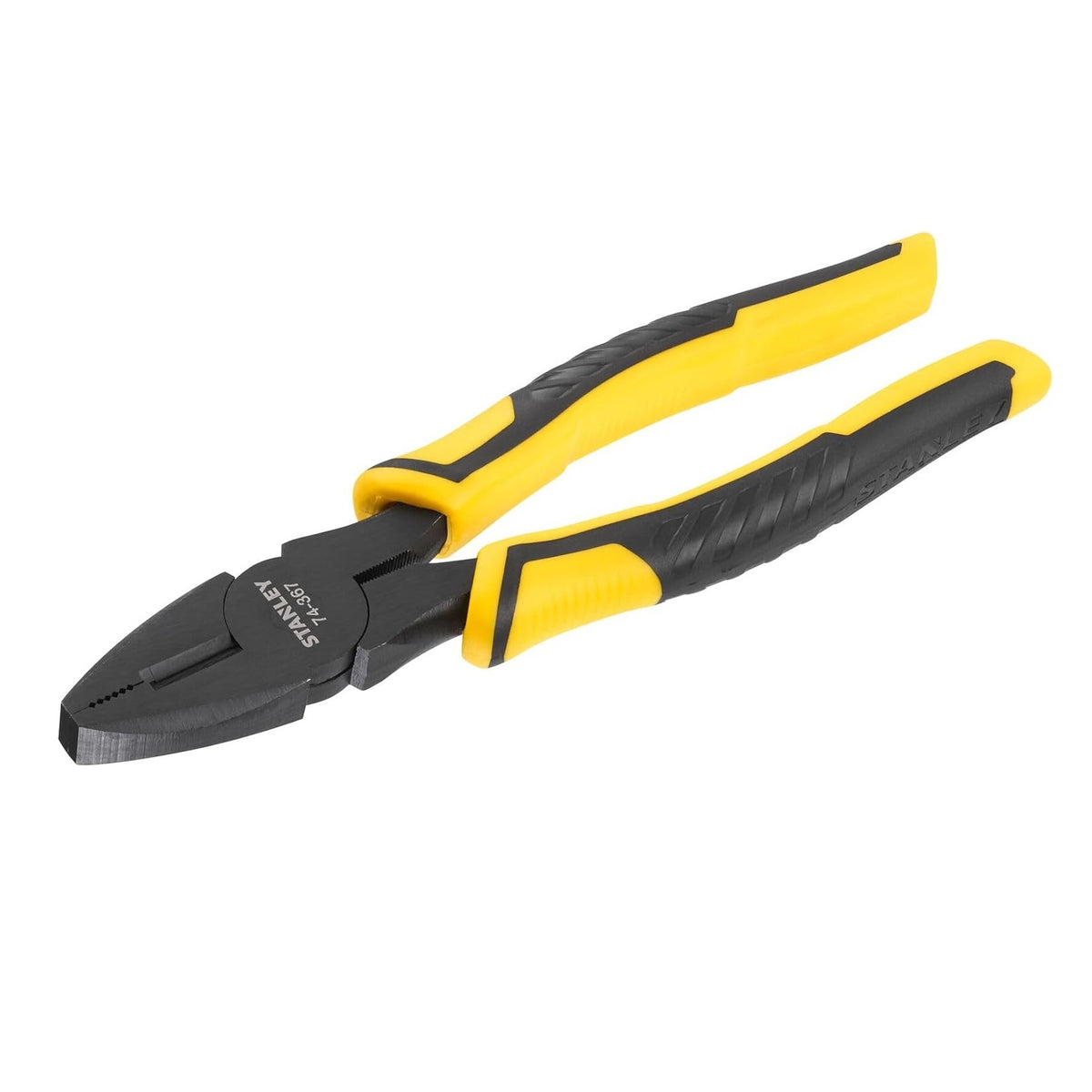 Stanley Dynagrip Combination Pliers Yellow and Black 200mm STHT0-74367 | Precision Wire Cutter for Electrical and DIY Use
