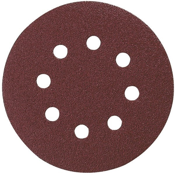 Makita Hook and Loop Abrasice Sanding 60 Grit Disc Brown 125mm Pack of 10 P-43549 | Compatible with Makita-Bosch-DeWalt-Festool-Milwaukee-Metabo and AEG | Ideal for Wood and Paint Removal