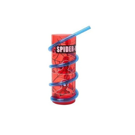 DNC Marvel Spider-Man Face Twist Straw Tumbler Red and Blue 388 2256