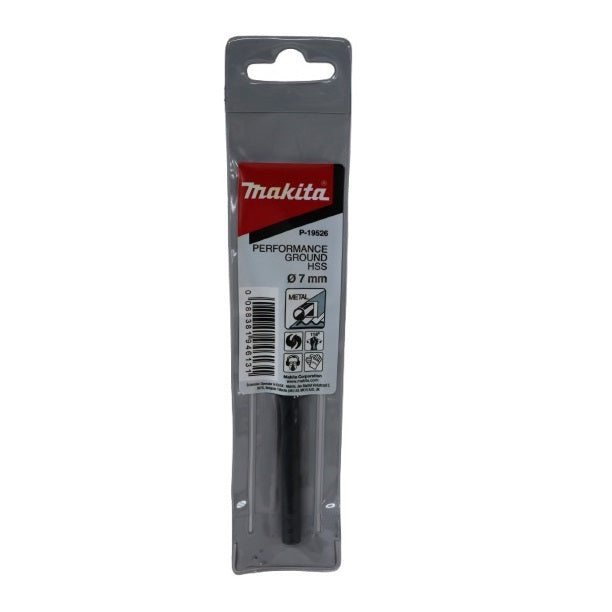 Makita Performance Ground HSS Drill Bit Black 7mm P-19526 | Precision Engineered for Metal Drilling