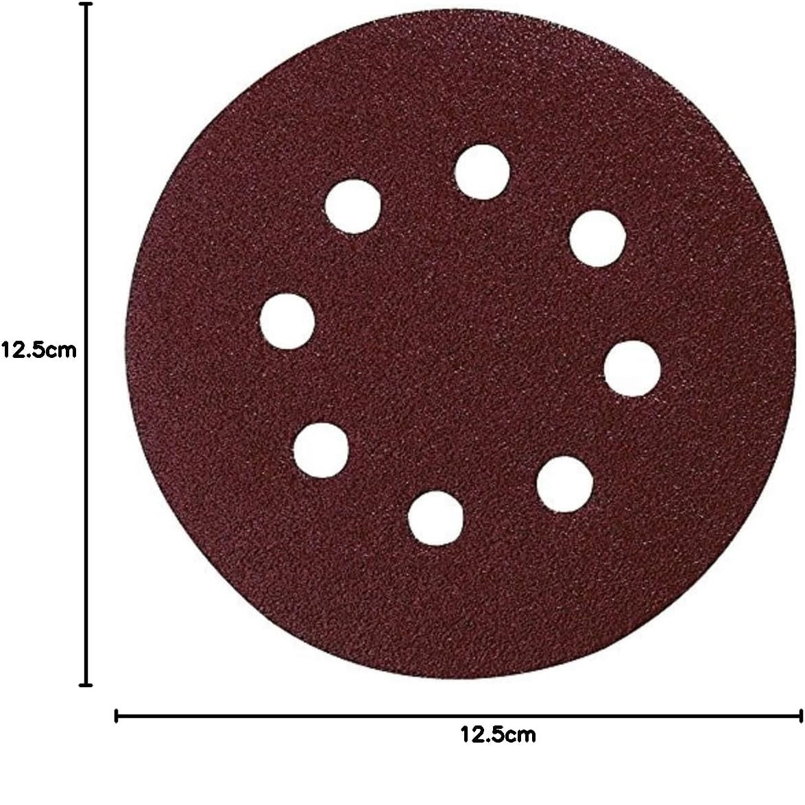 Makita Hook and Loop Abrasice Sanding 40 Grit Disc Brown 125mm Pack of 10 P-43533 | Compatible with Makita-Bosch-DeWalt-Festool-Milwaukee-Metabo and AEG | Ideal for Wood and Paint Removal
