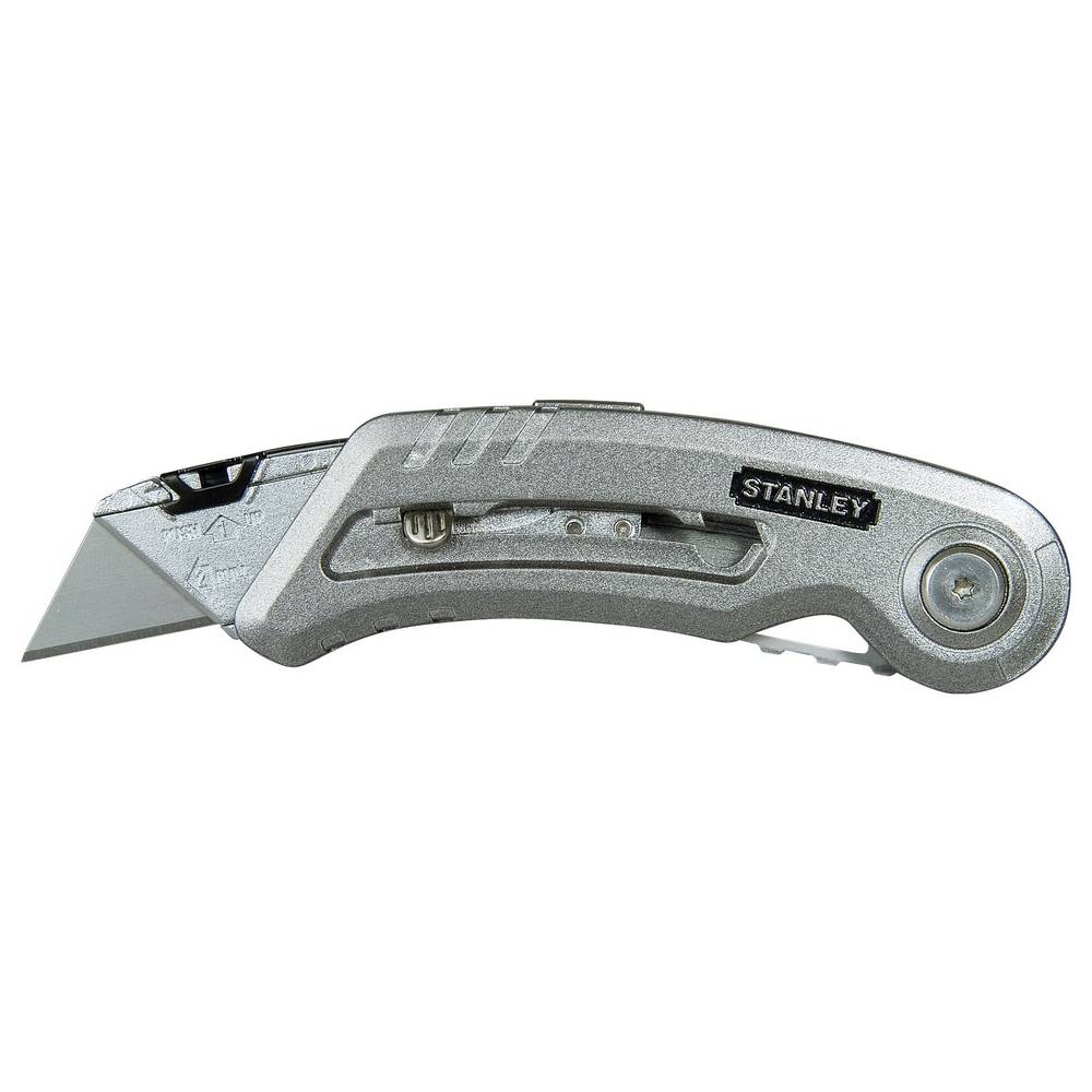 Stanley Quickslide Sport Utility Knife Metallic Grey 2.43-Inches 180g 0-10-813 | Retractable Dual Blade | Folding Knife | Compact and Ergonomic Design