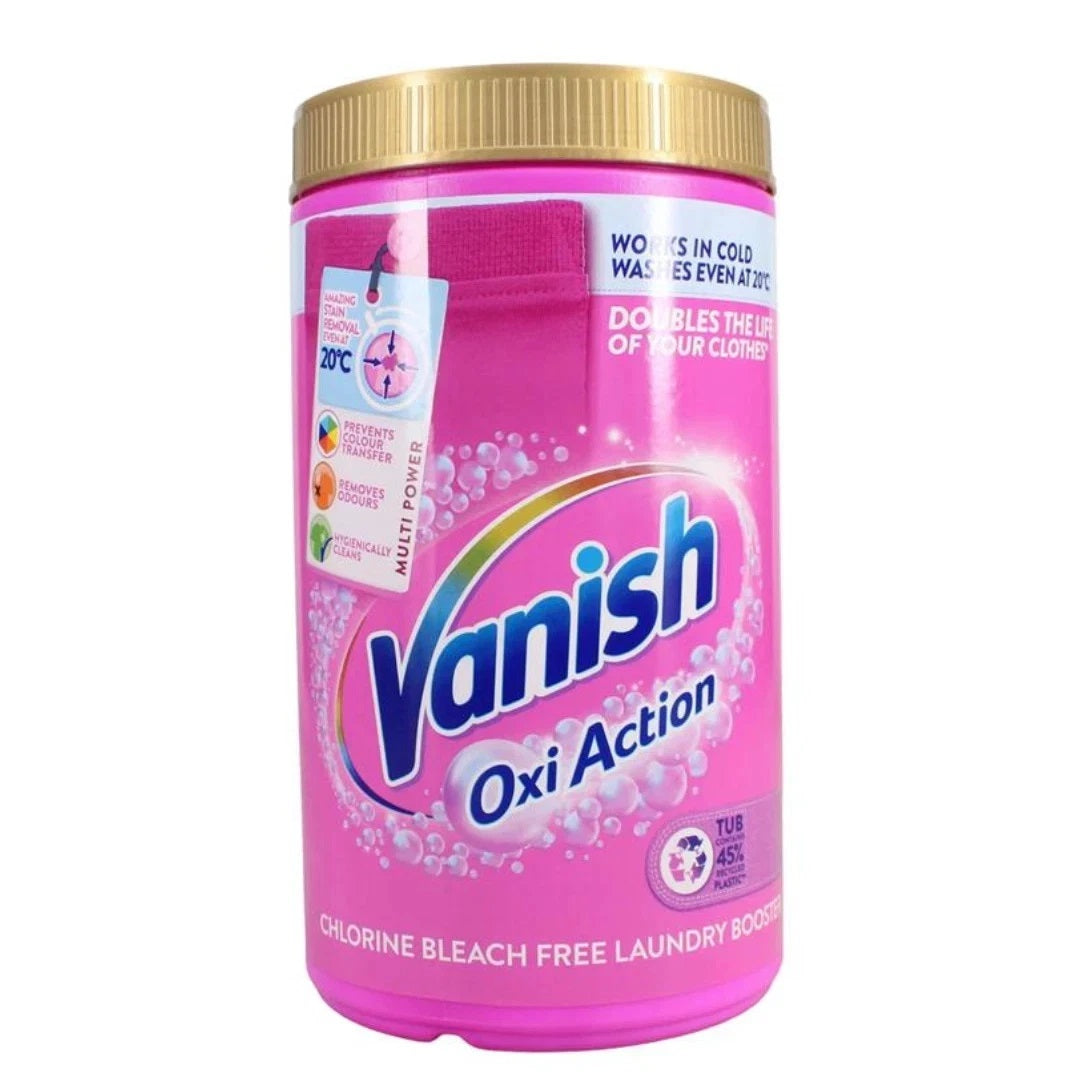 Vanish Oxi Action Stain Remover Powder Gold 1.35Kg HOVAN175 | Removes Stains | Prevents Colour Transfer | Removes Odours | Hygienically Cleans