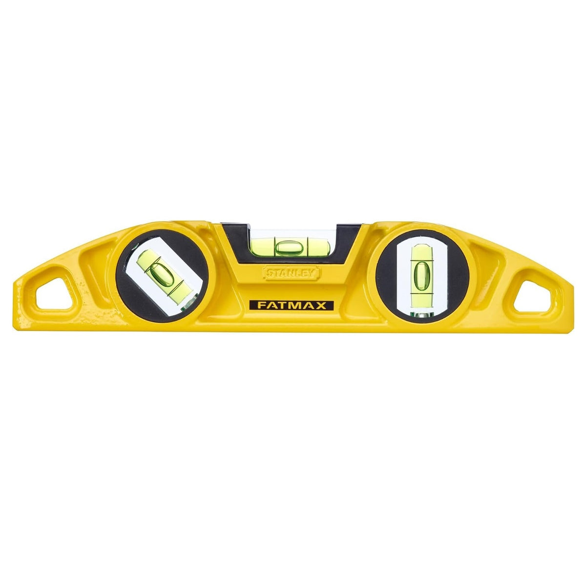 Stanley FatMax Torpedo Spirit Level Yellow 230mm 0-43-603 | Magnetic Base | 3 Vials | Durable and Compact Design