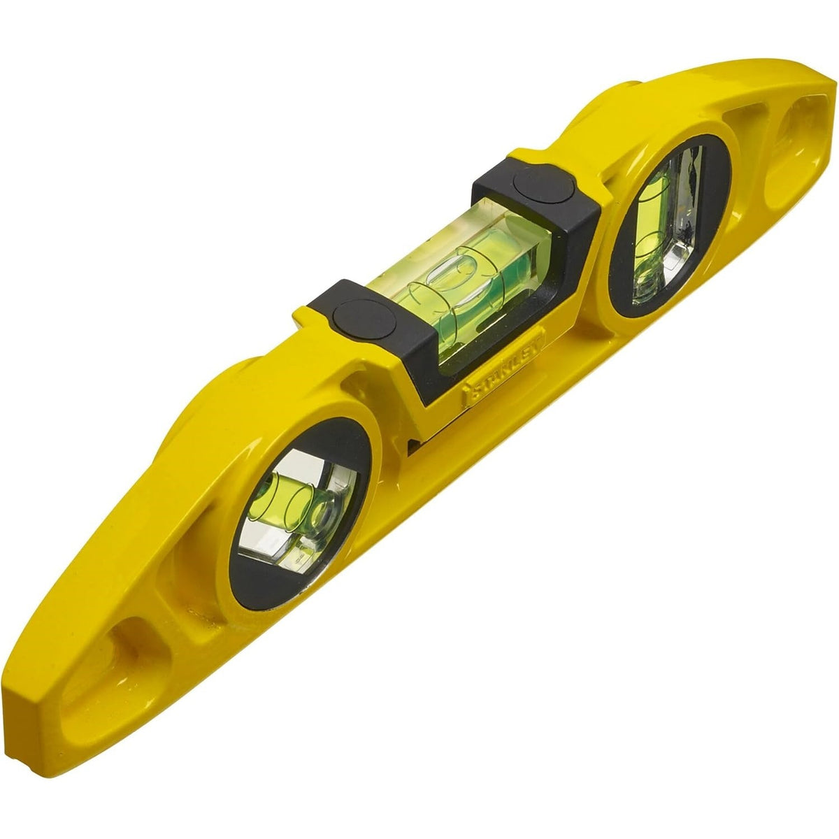 Stanley FatMax Torpedo Spirit Level Yellow 230mm 0-43-603 | Magnetic Base | 3 Vials | Durable and Compact Design