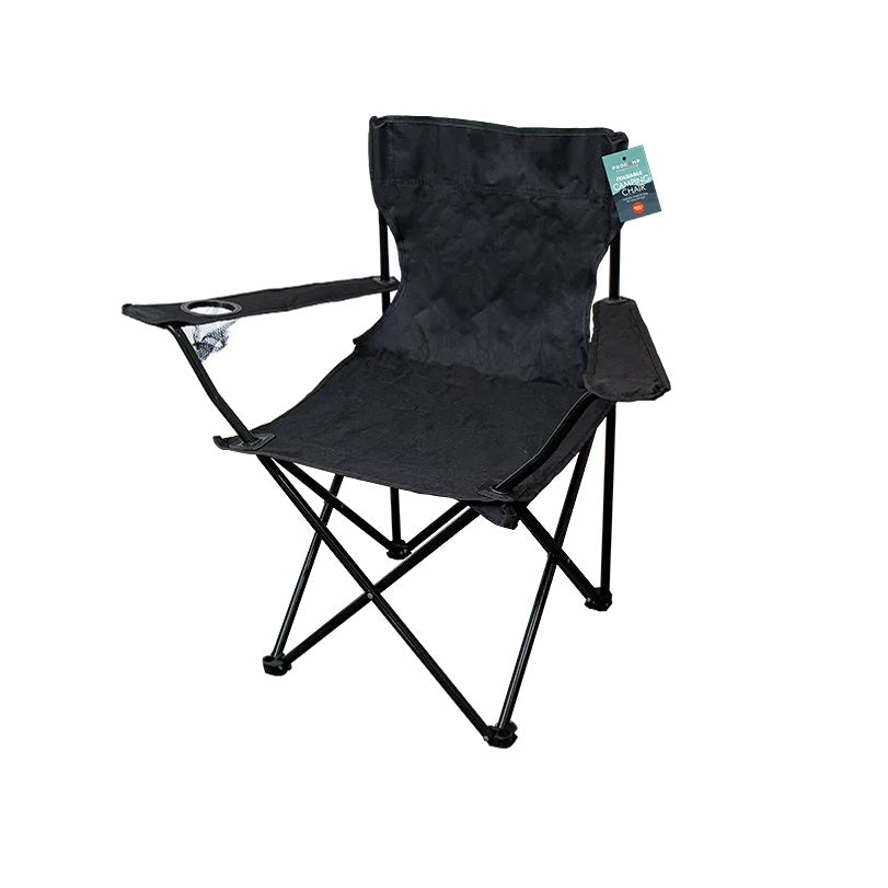 ProCamp Foldable Camping Chair Assorted 80cm x 80cm Pack of 1 CAM6770OB | Includes Handy Drinks Holder