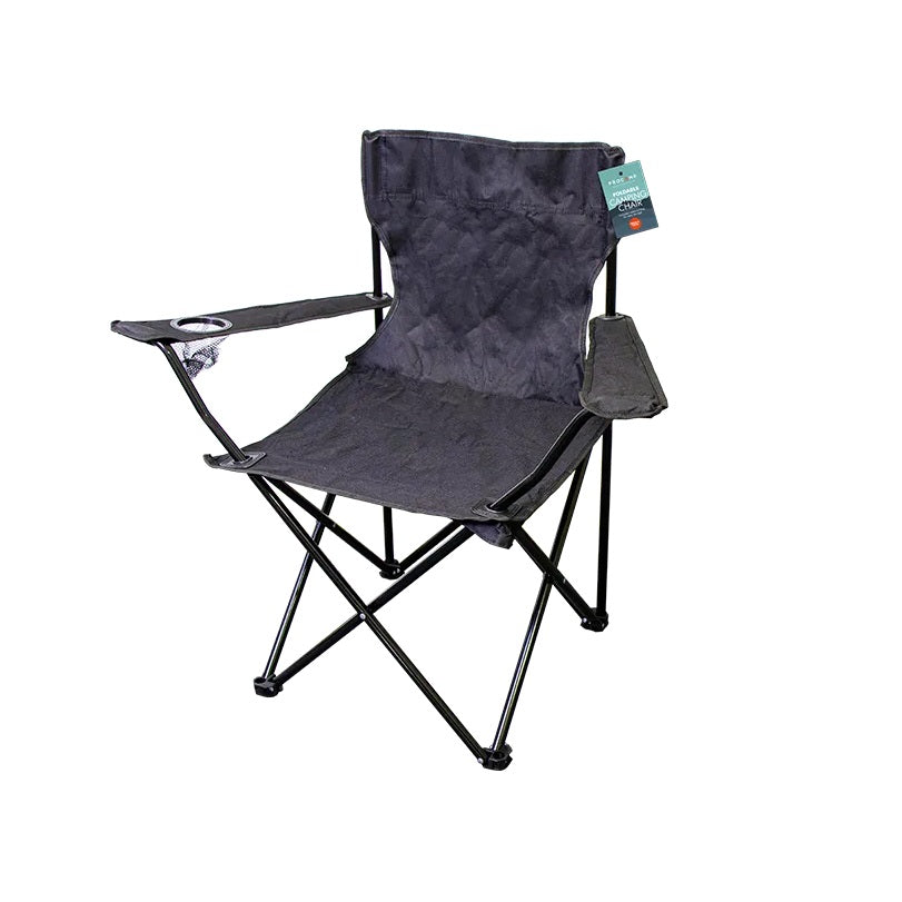 ProCamp Foldable Camping Chair Assorted 80cm x 80cm Pack of 1 CAM6770OB | Includes Handy Drinks Holder
