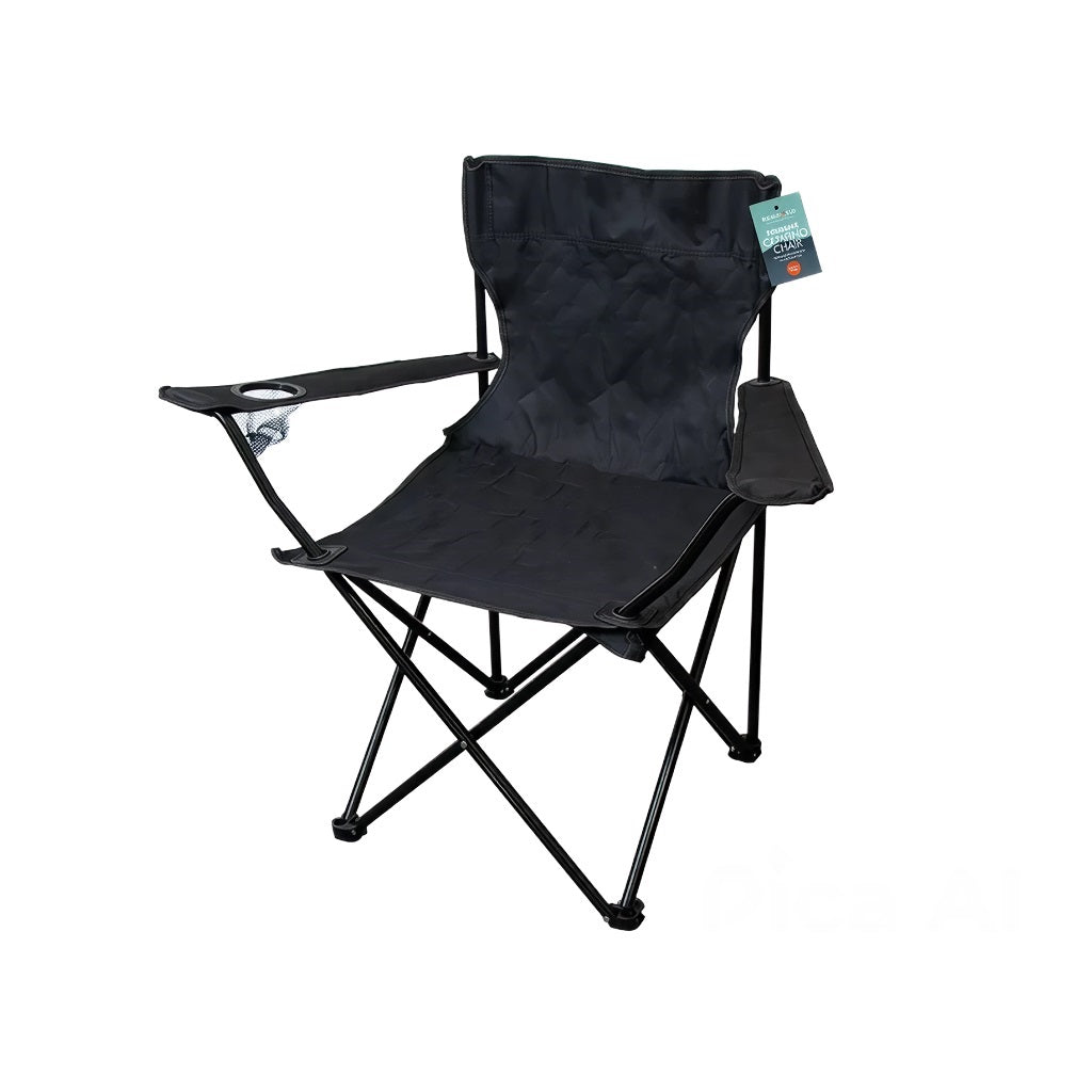 ProCamp Foldable Camping Chair Assorted 80cm x 80cm Pack of 1 CAM6770OB | Includes Handy Drinks Holder