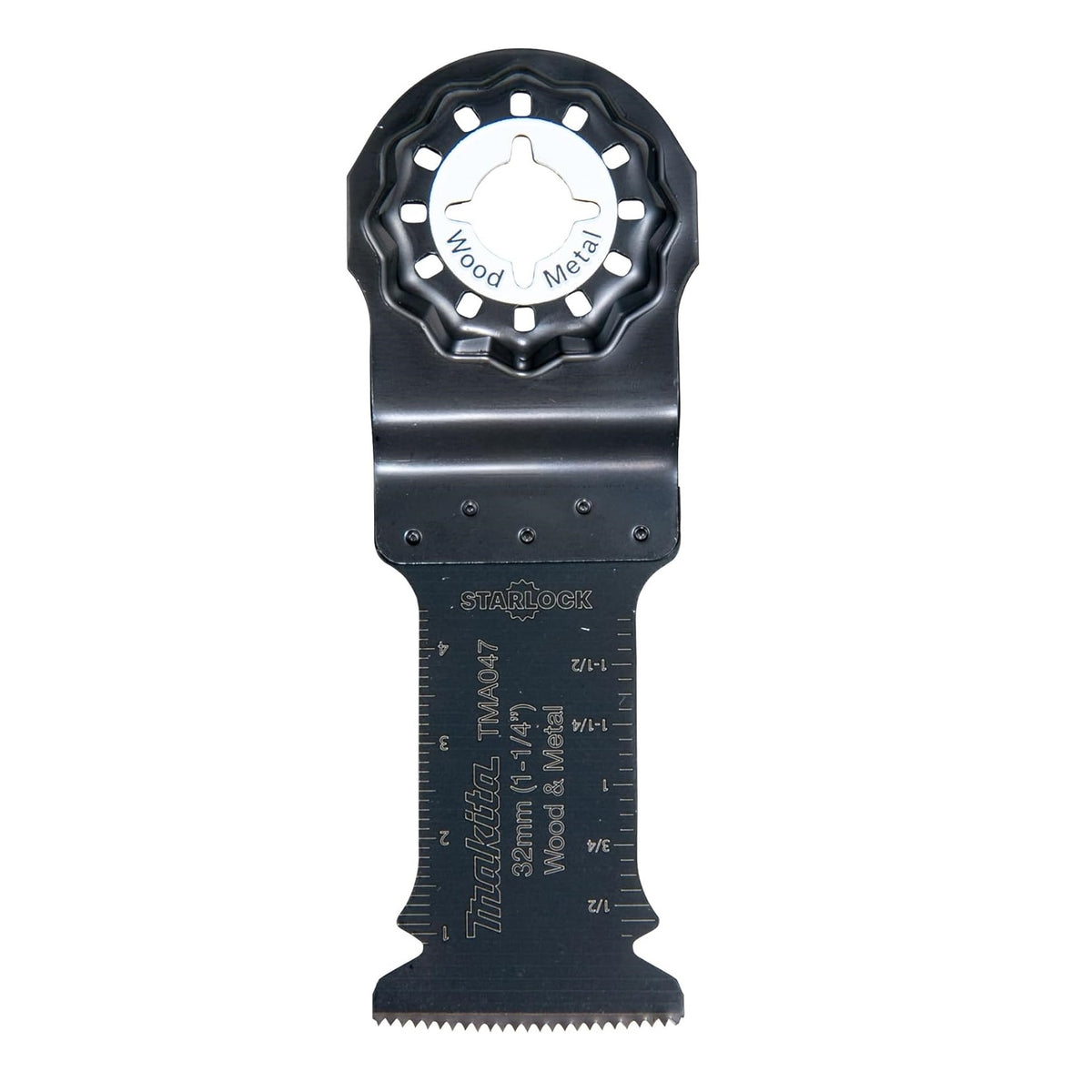 Makita Starlock TMA047 BIM Metal Cutting Blade Black 32mm x 50mm B-64814 | For Metal-Wood-Epoxy and Aluminium | Oscillating Multi-Tool Accessory | 20 TPI | For Plunge Cutting