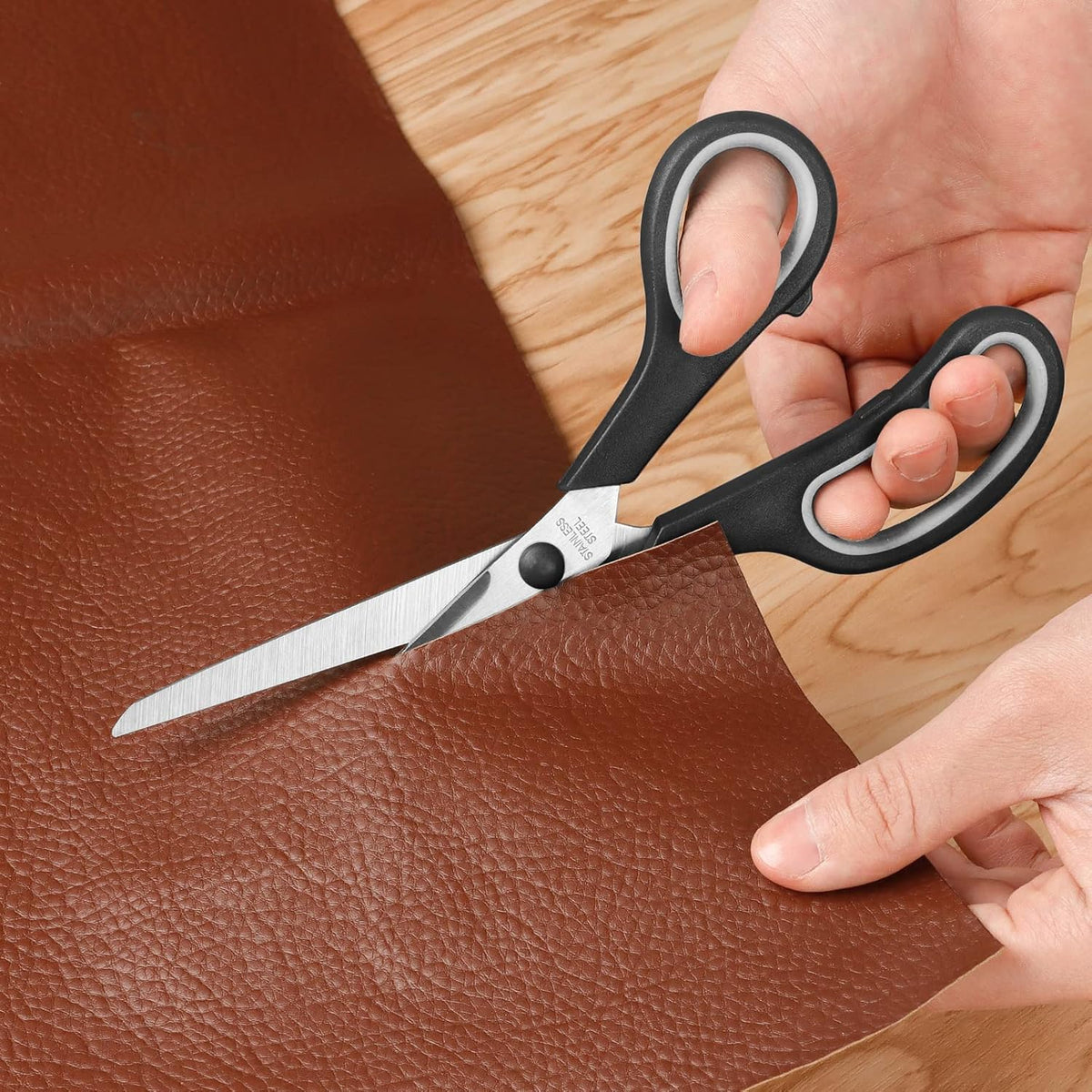 Prestige Scissors Set Black and Chrome Pack of 3 54306 | Easy Grip Handle for Comfort and Control | Durable Stainless Steel Scissors