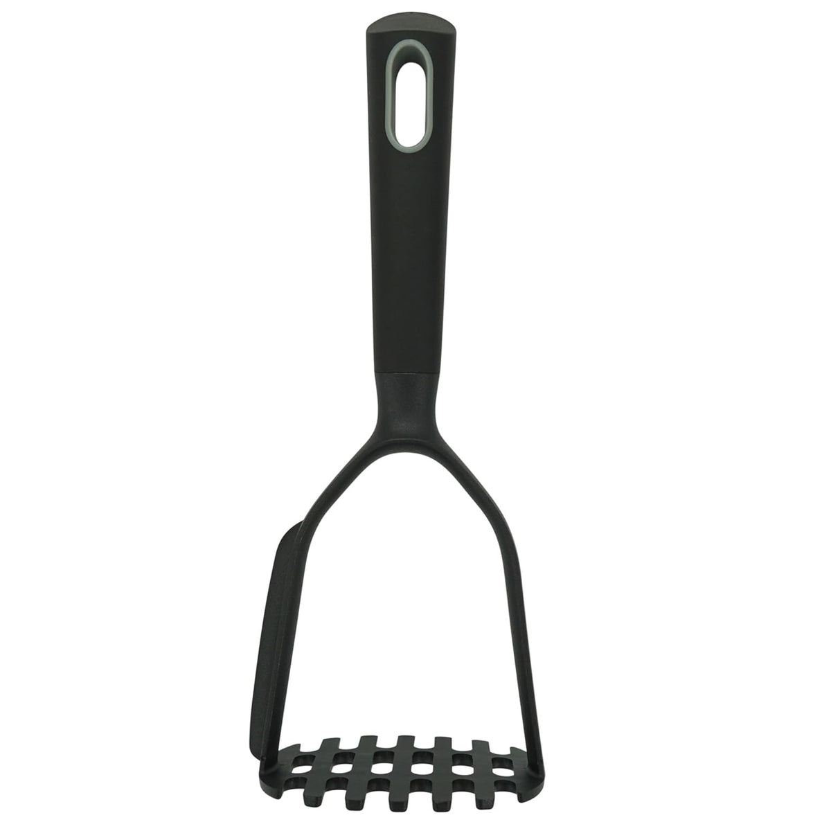 Prestige Potato Masher with Scraper Black 52119 | Made From Durable Nylon | Easy Grip Soft Touch Handle for Comfort and Control | Heat Resistant to 210 Degree Celsius